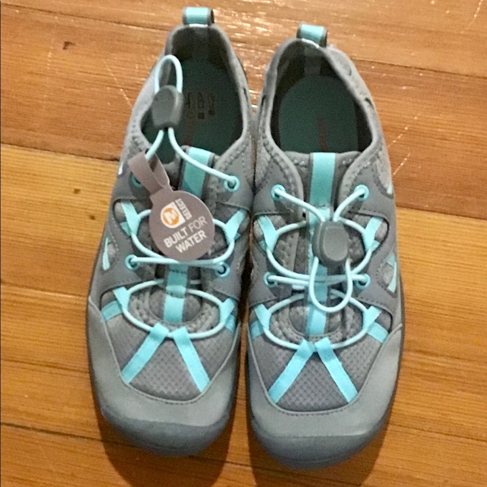 Size 4 Big Kid Girls Merrell Gray Water Shoes
